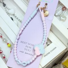 DÂY BI CHARM HOA Silicone CHỐNG BẨN kèm charm