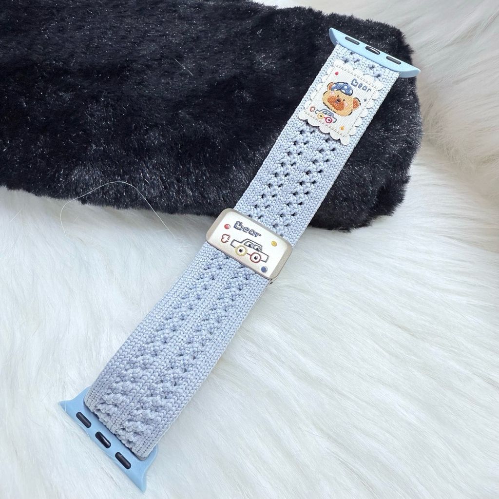 Dây Apple Watch Bear đan len chất thun khoá gài
