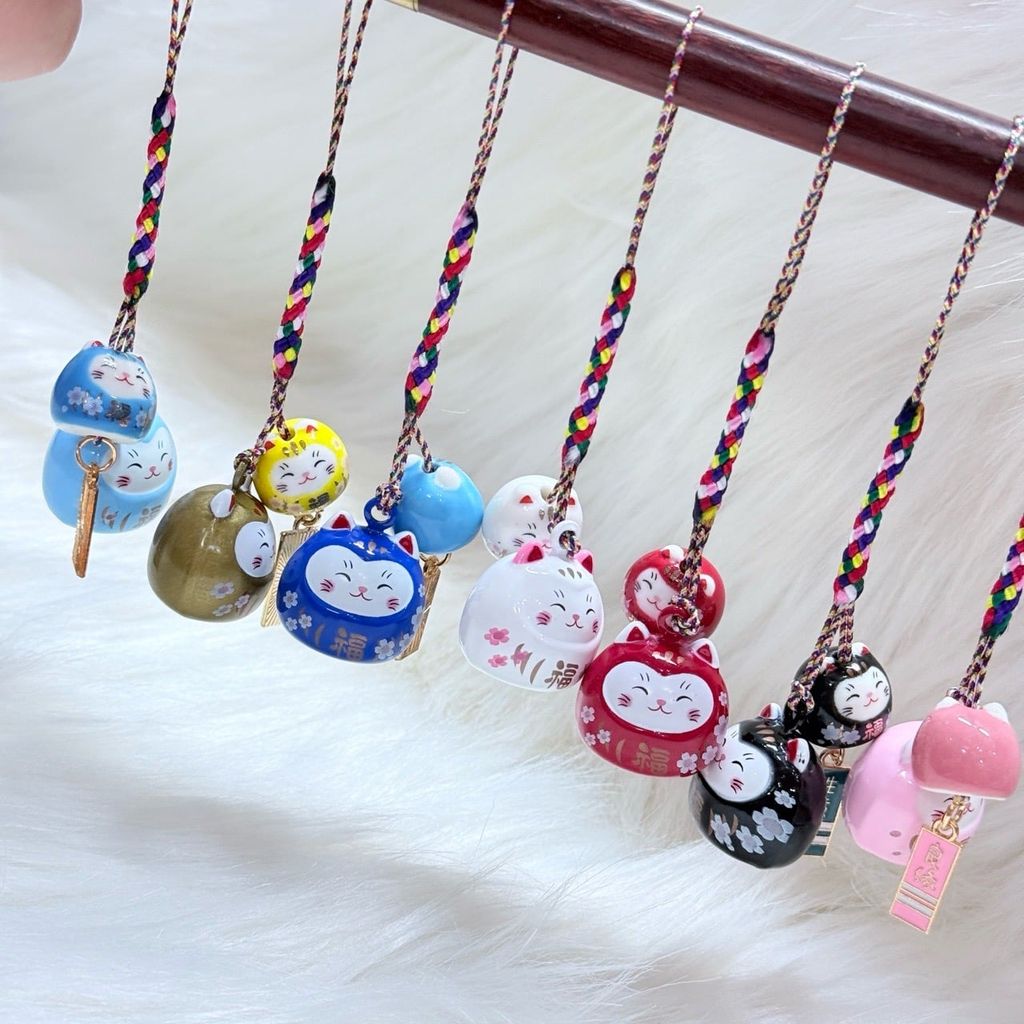 Móc Điện Thoại Mèo Lớn Mèo Nhỏ Móc Túi Phụ Kiện Đẹp nhiều màu (ánh hologram)