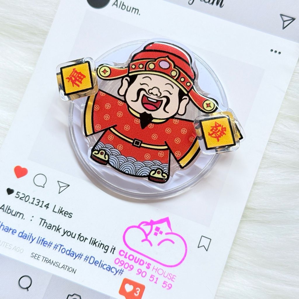 POPSOCKET Magsafe Nam Châm Hít Mẫu Mèo May Mắn Thần Tài TẾT 2026