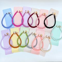 DÂY BI CHARM HOA Ngọc Trai Silicone CHỐNG BẨN kèm charm