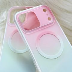 Case Ốp điện thoại iPhone Ombre Hồng Xanh Có Nút Control Magsafe iPhone 13/14/15/16/17Pro/Promax