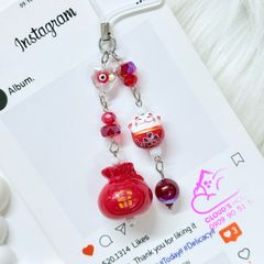 Móc Treo Mèo Đỏ May Mắn