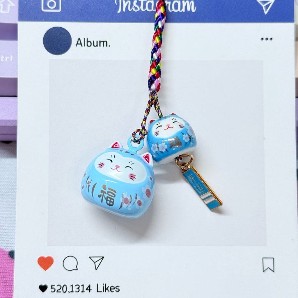 Móc Điện Thoại Mèo Lớn Mèo Nhỏ Móc Túi Phụ Kiện Đẹp nhiều màu (ánh hologram)