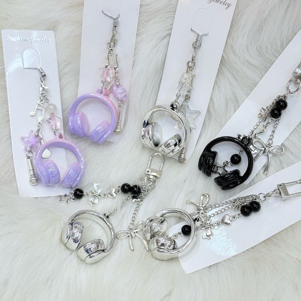 Móc Treo/ Móc Khóa Thời Trang Headphone Nhiều Charm