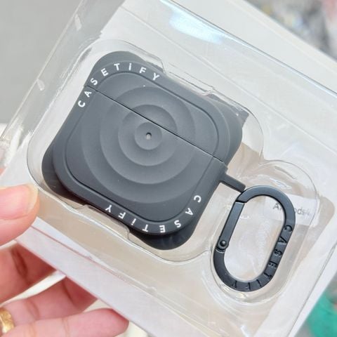 Cover Case Vỏ Bảo Vệ Airpod CASETIFY Silicone Màu Đen