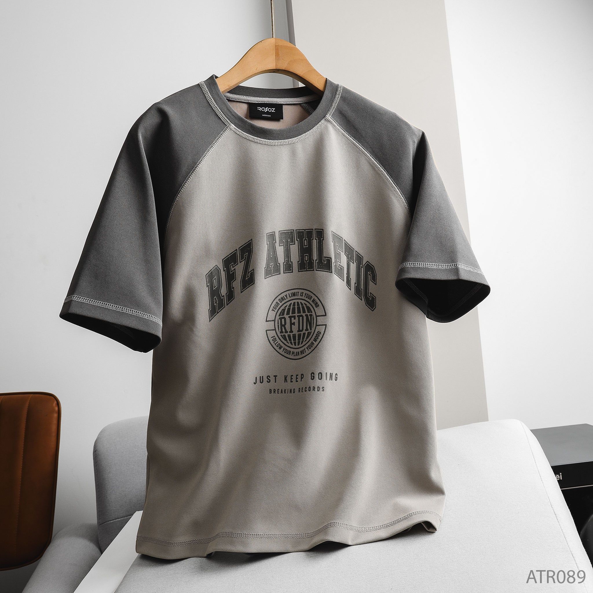 Áo thun raglan RFZ Athletic form Overfit - 089 