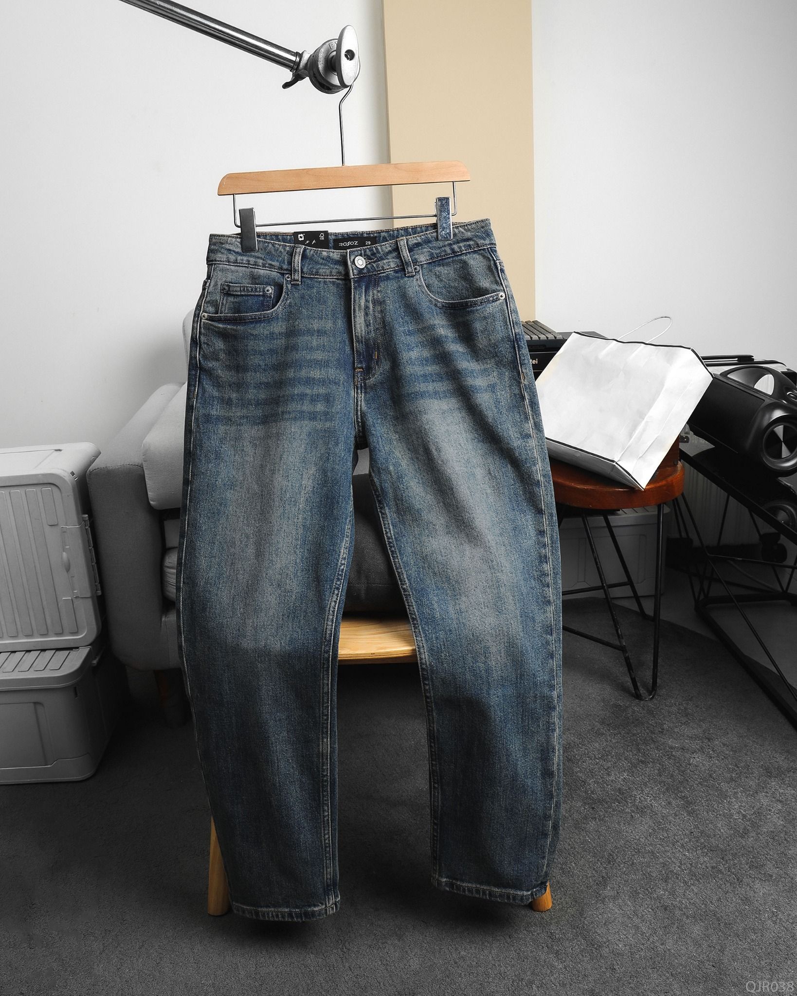  Quần jean relaxed RAFOZ blue wash - 038 