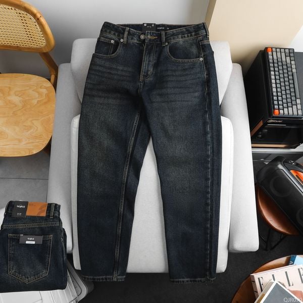  Quần jean relaxed dark blue - 070 