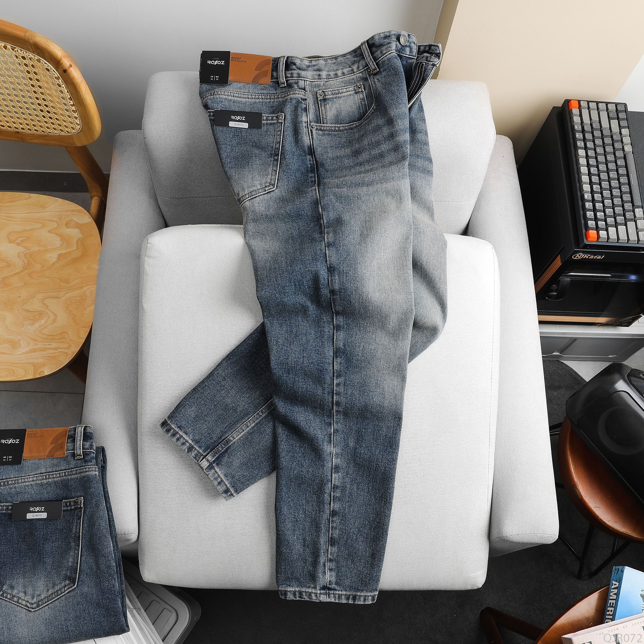  Quần jean relaxed RAFOZ faded wash - 072 