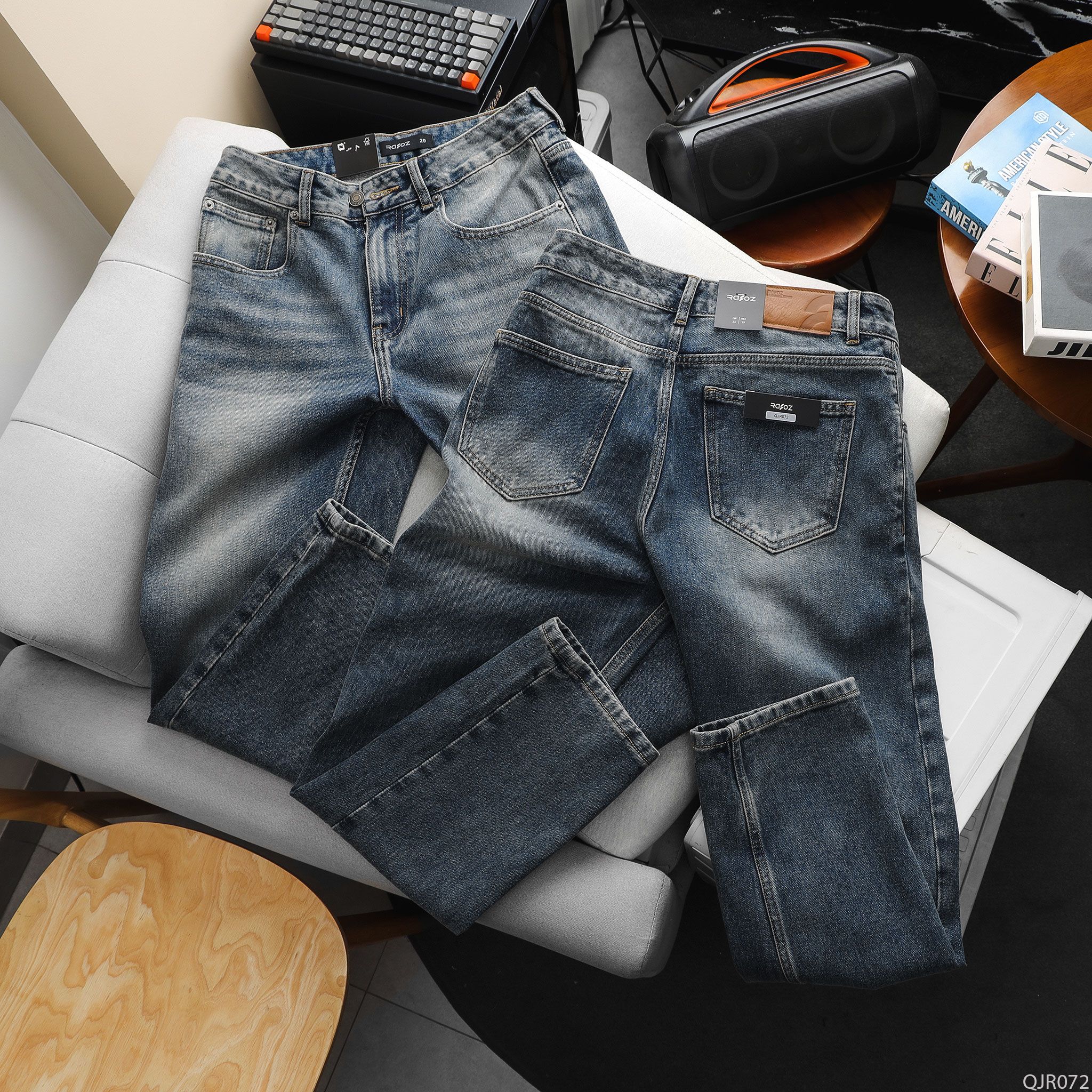  Quần jean relaxed RAFOZ faded wash - 072 