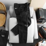  Quần jean relaxed RAFOZ grey ripped - 067 