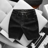  Quần short jean đen muối tiêu - 010 