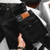  Quần short jean đen muối tiêu - 010 