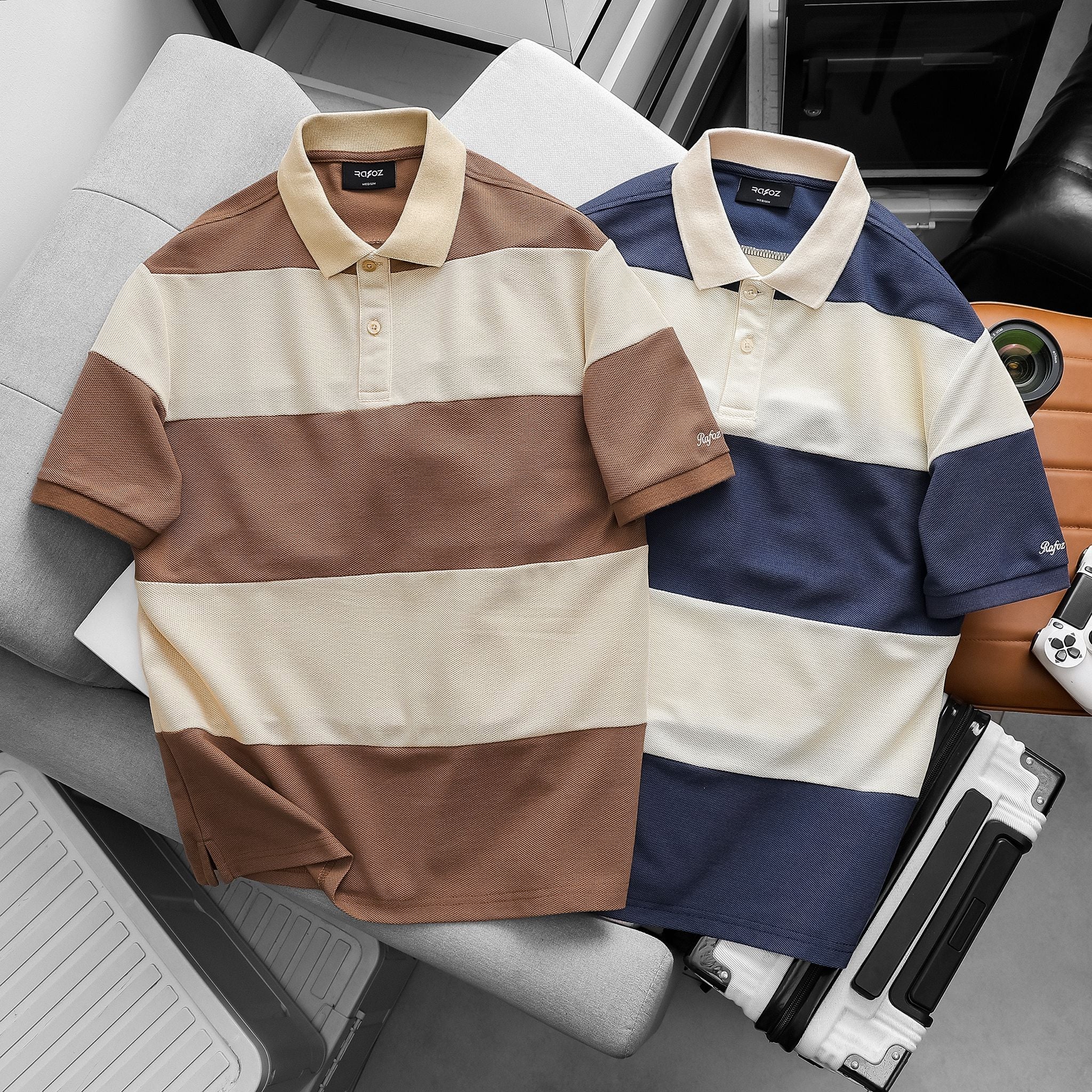  Áo polo RAFOZ Embroidery Striped - 030 