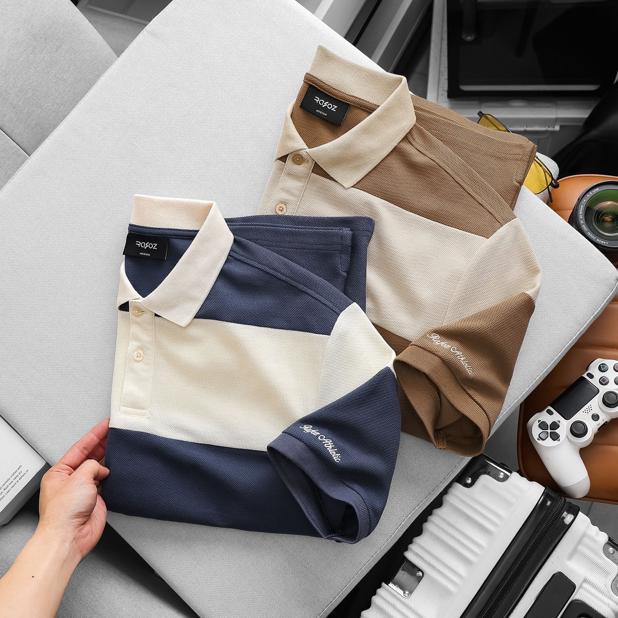  Áo polo RAFOZ Embroidery Striped - 030 