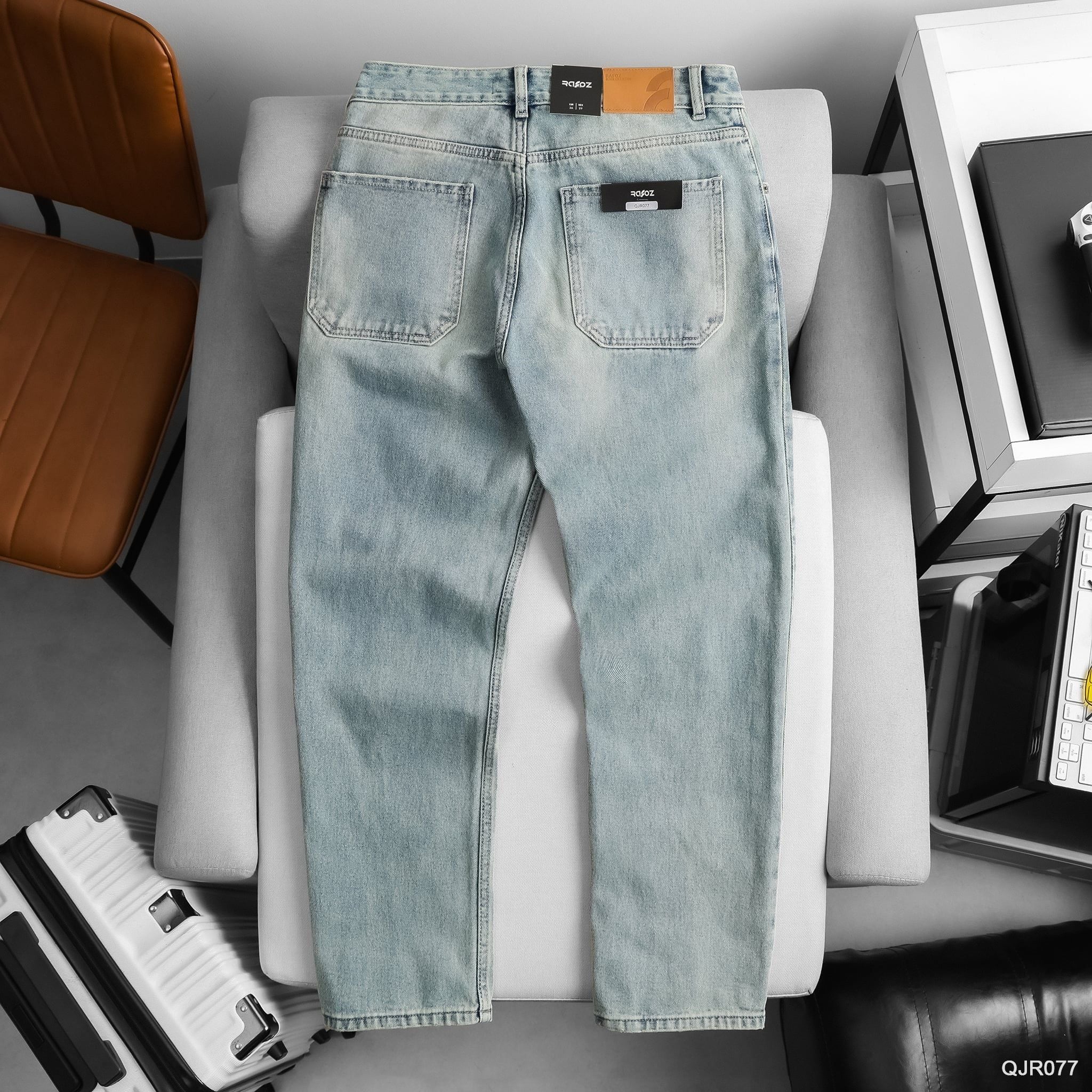  Quần jean relaxed RAFOZ bright blue - 077 