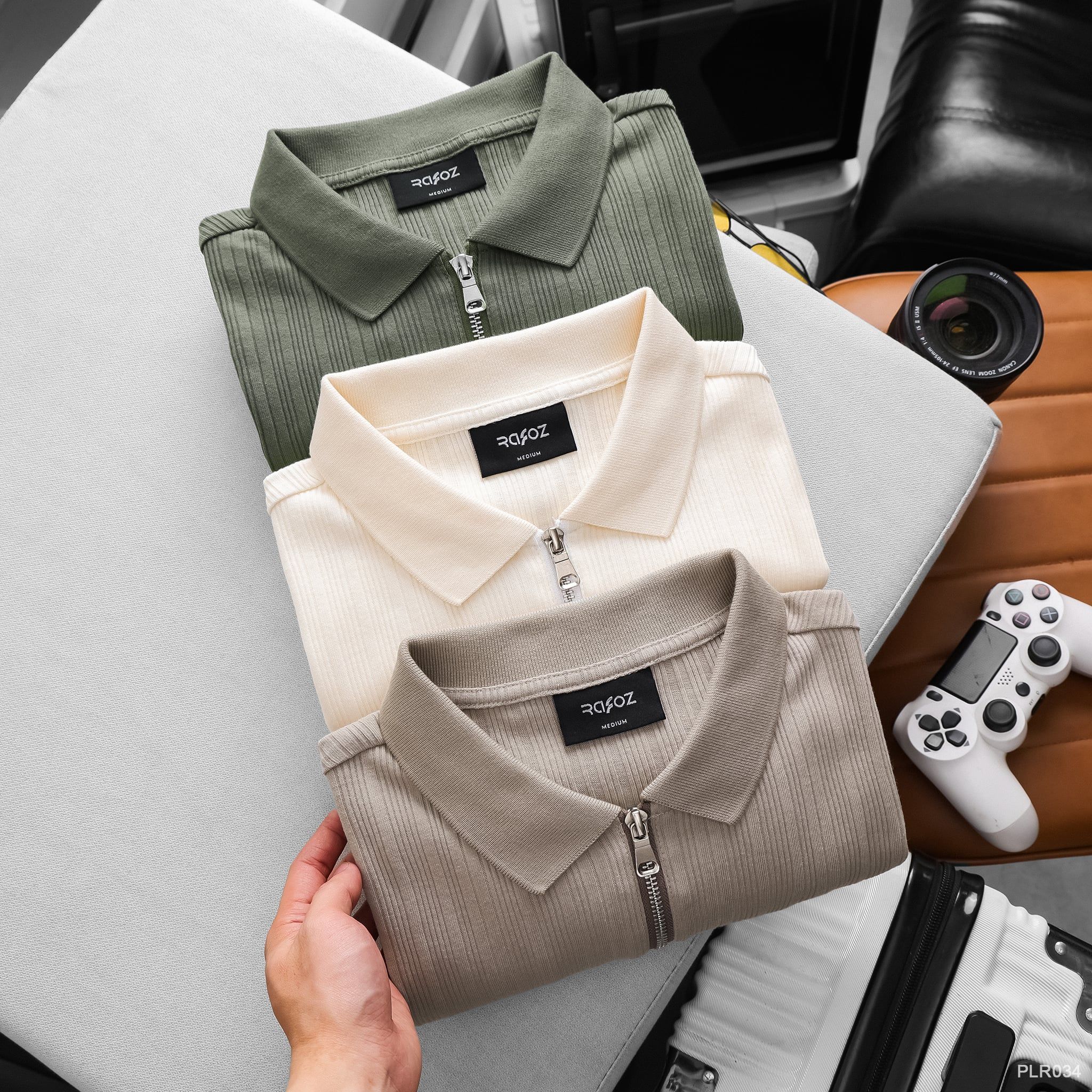  Áo polo RAFOZ trụ Zipper Basic - 034 