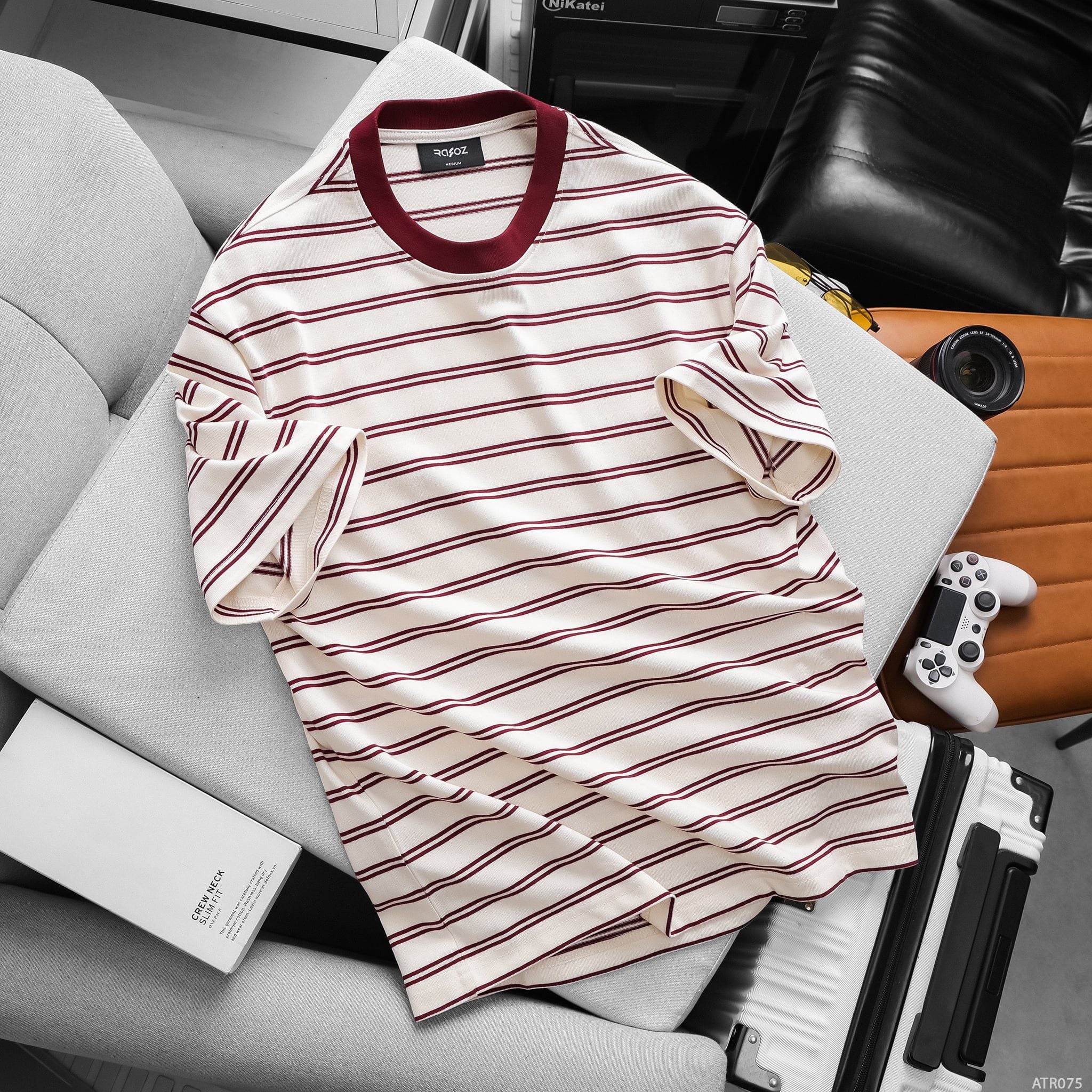  Áo thun Over fit RAFOZ Striped - 084 