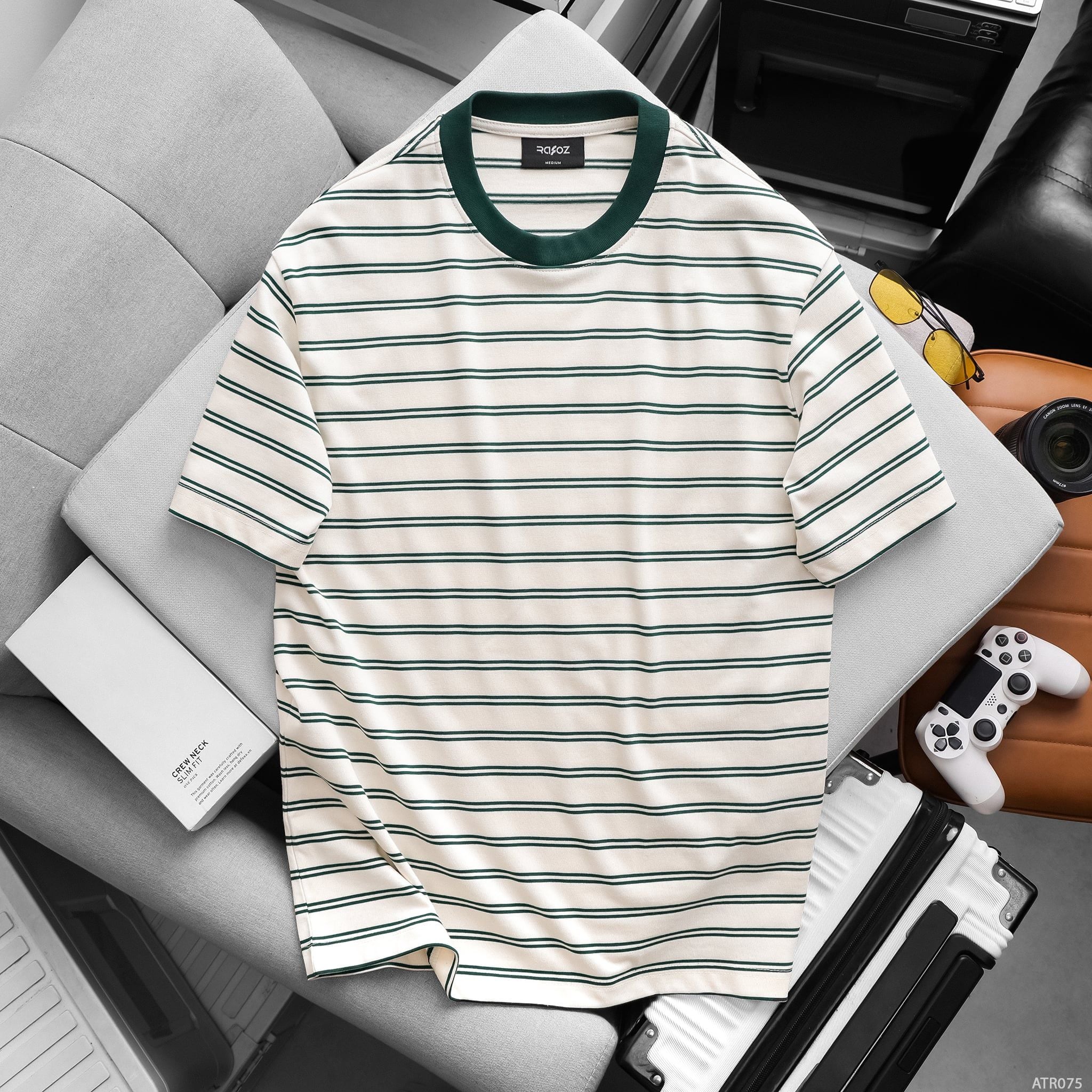  Áo thun Over fit RAFOZ Striped - 084 