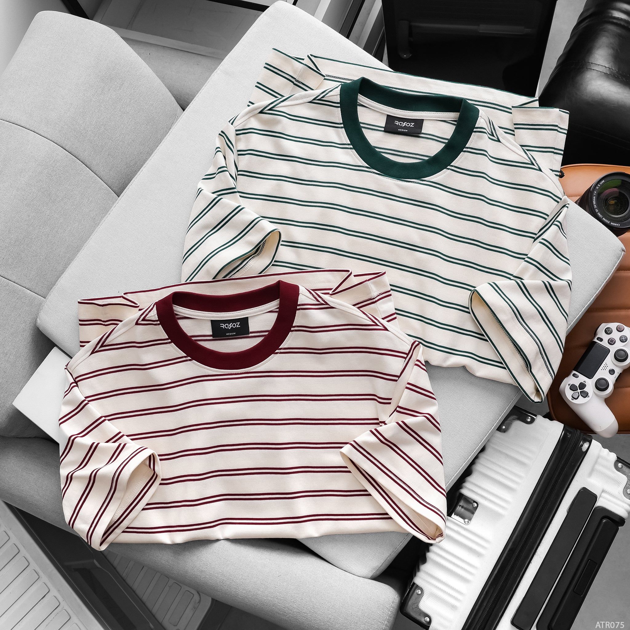  Áo thun Over fit RAFOZ Striped - 084 