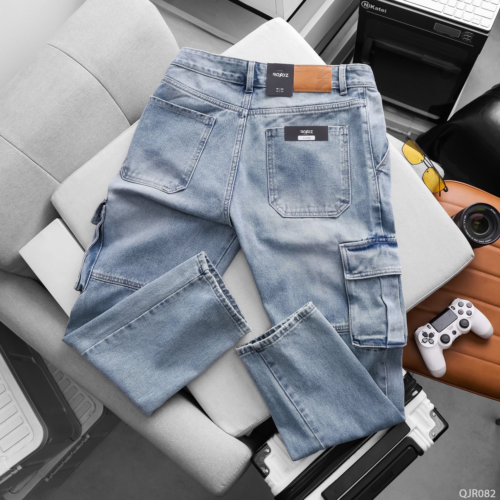  Quần jean cargo RAFOZ Light blue - 082 