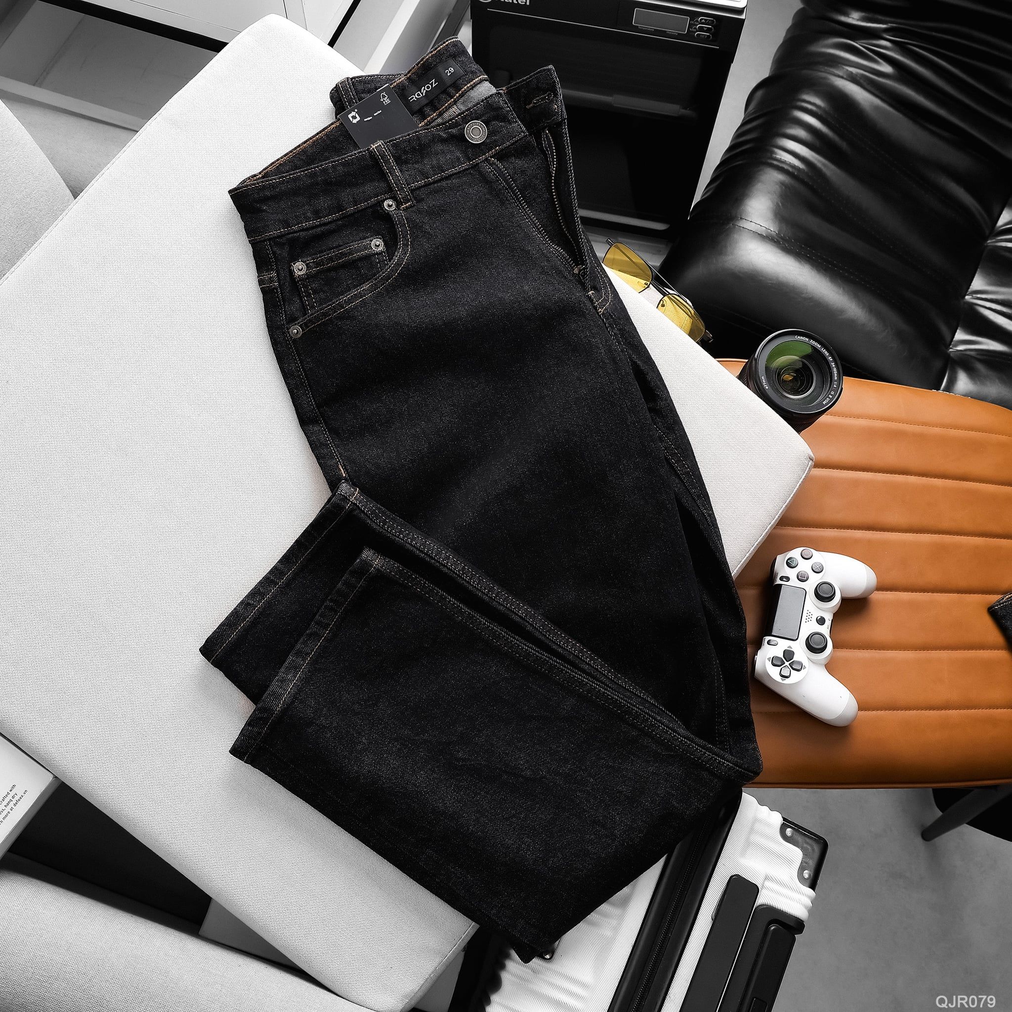  Quần jean relaxed RAFOZ Indigo đen - 079 