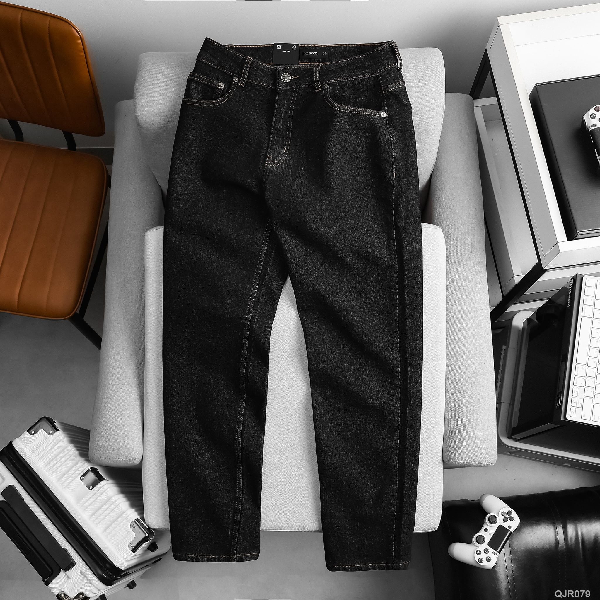  Quần jean relaxed RAFOZ Indigo đen - 079 