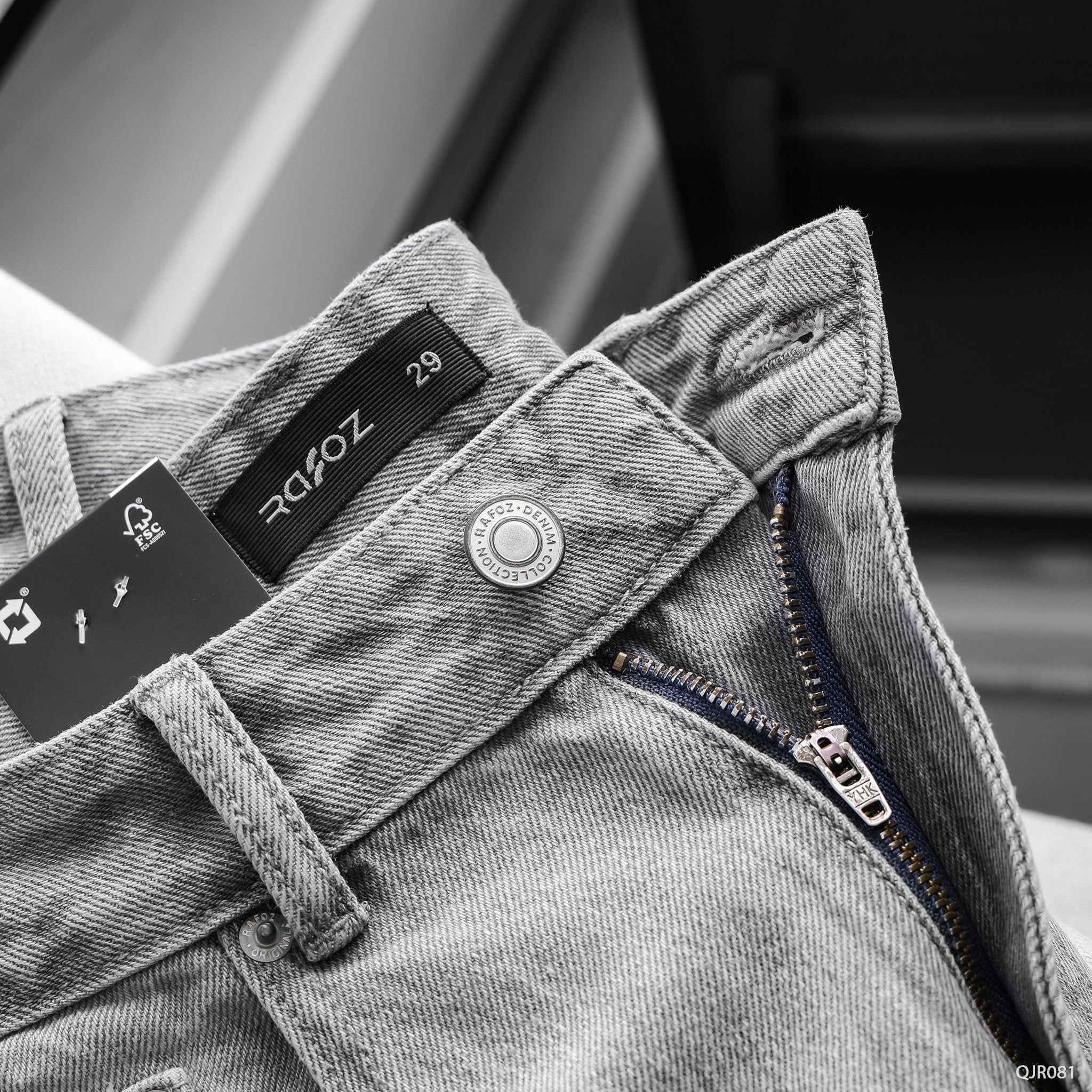  Quần jean relaxed Light grey - 081 