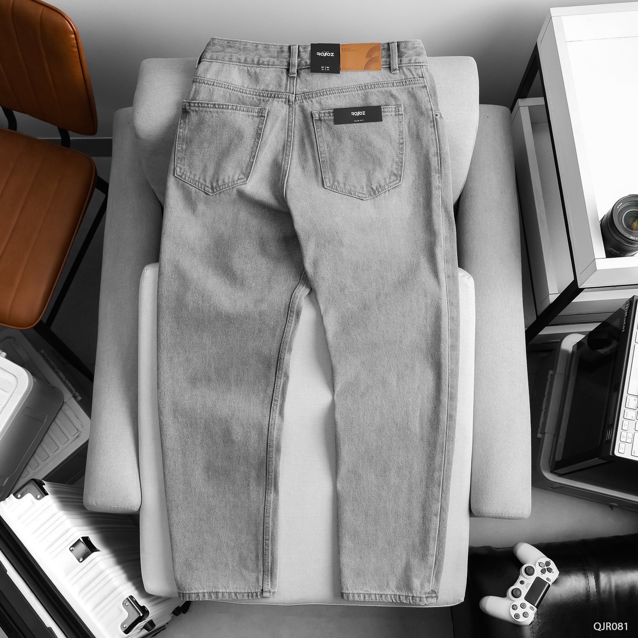  Quần jean relaxed Light grey - 081 