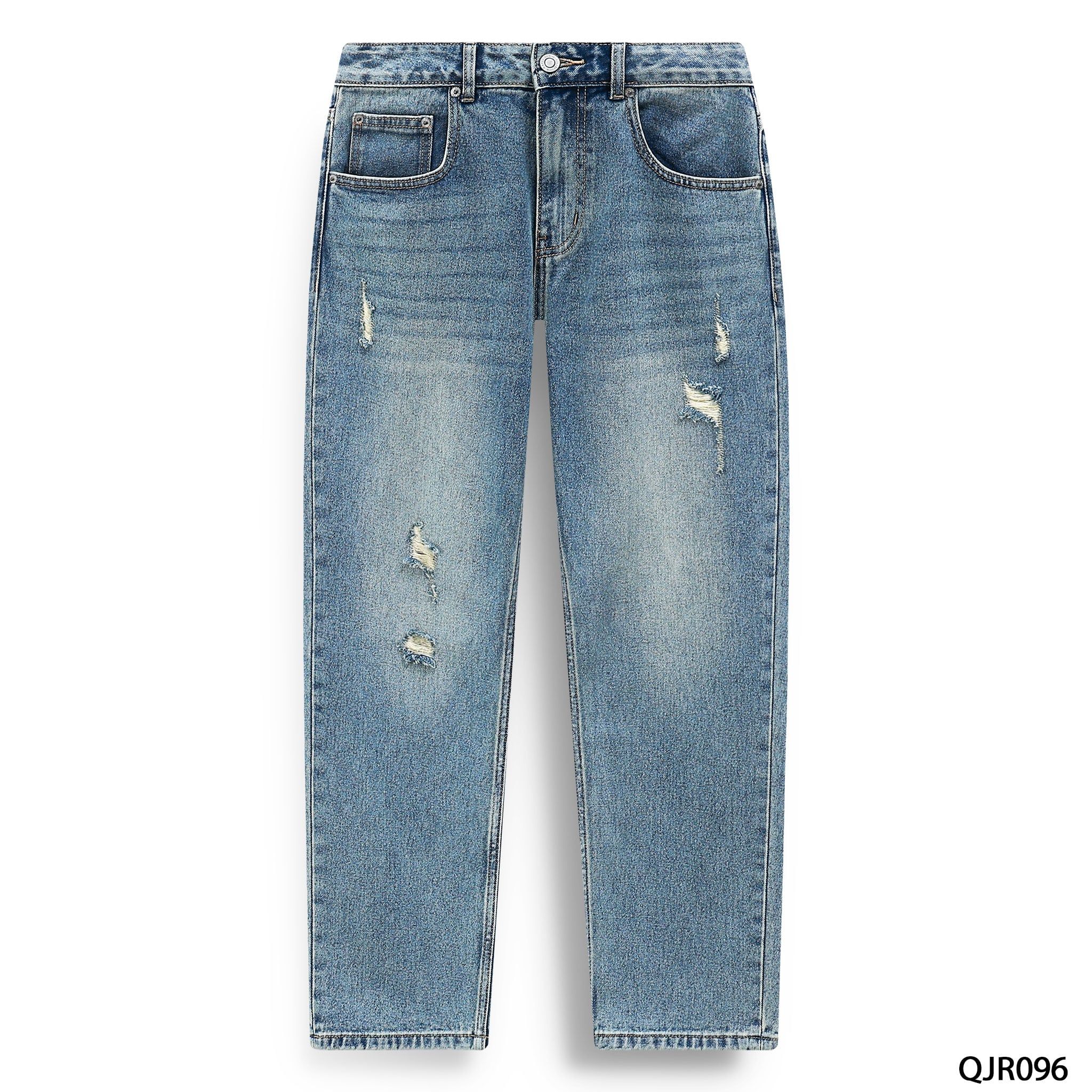  Quần jean dark blue ripped - 096 