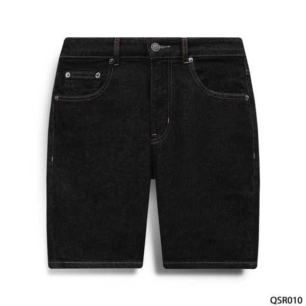  Quần short jean đen muối tiêu - 010 