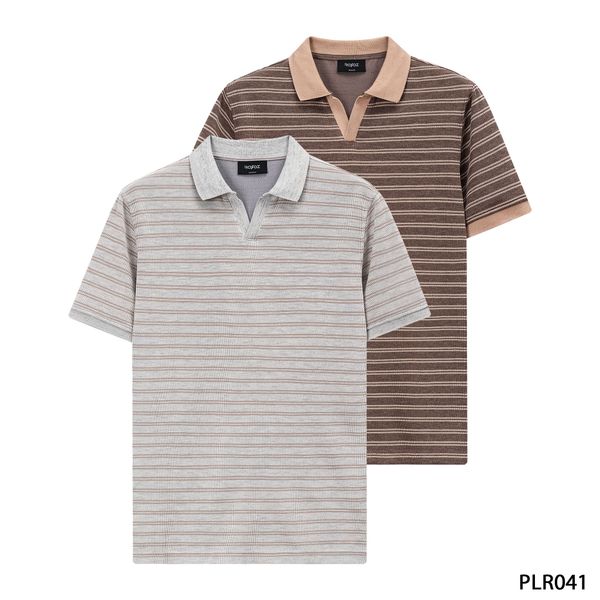  Áo polo V neck Horizontal stripe - 041 