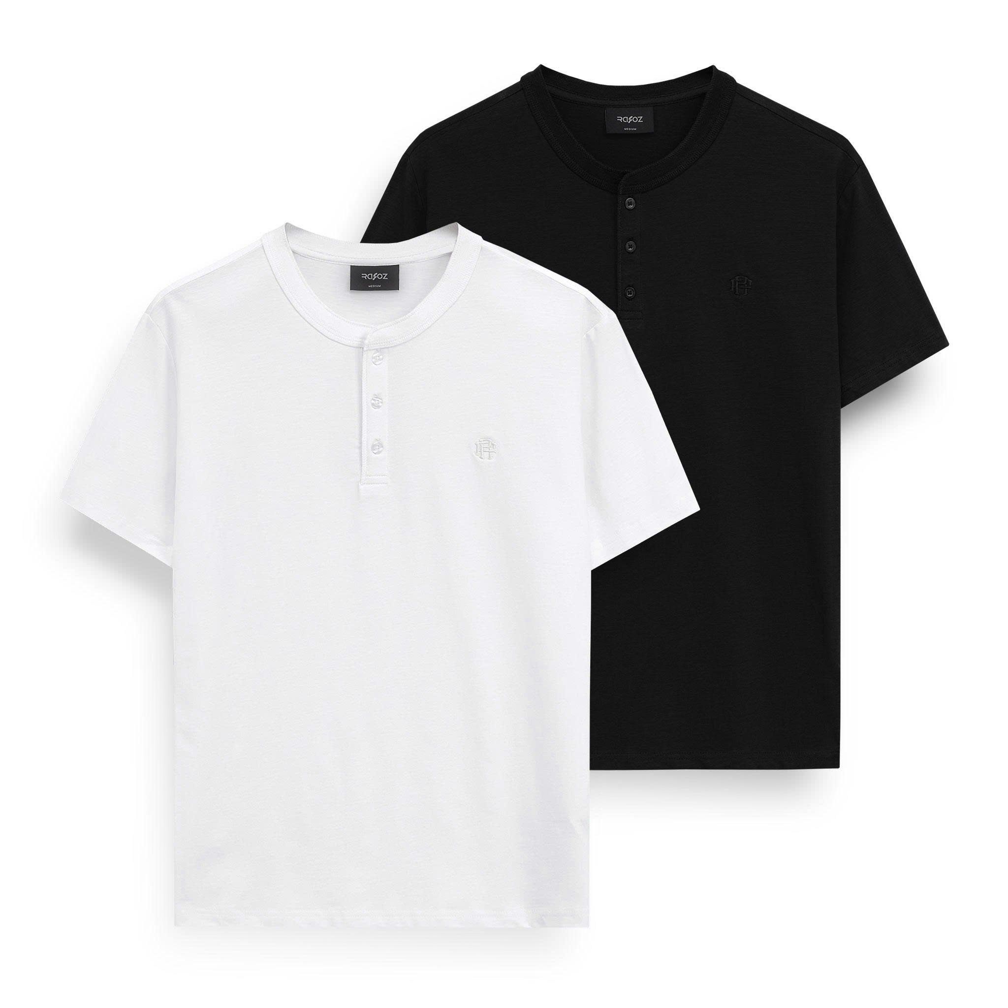  Áo thun henley RAFOZ Basic - 067 