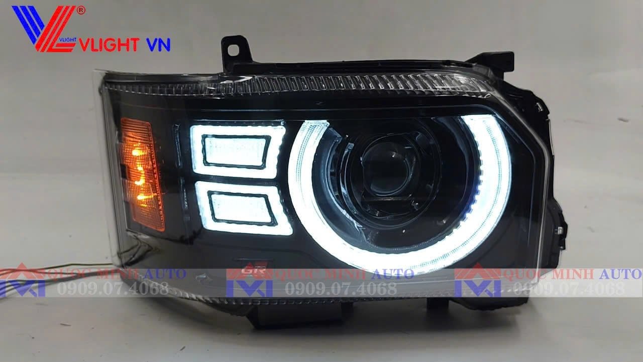  Đèn pha cho Toyota Hiace 2014 mẫu Range Rover (1 bộ 2 cái gắn cho 1 xe) 