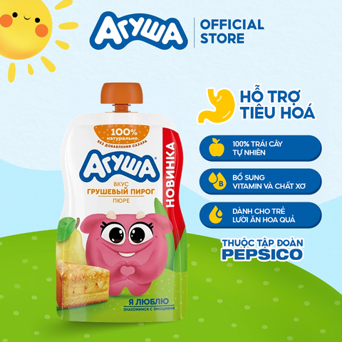  Trái cây nghiền vị lê và bánh ngọt Agusha 