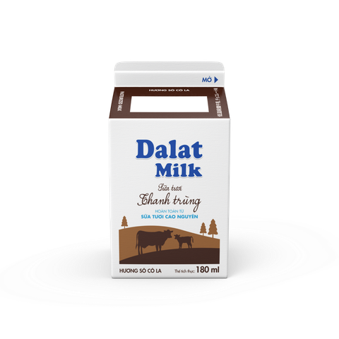  Sữa Tươi Thanh Trùng Hương Sô Cô La Dalat Milk 180ml 