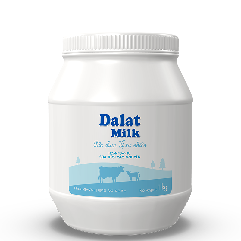  Thùng Sữa Chua Ăn Vị Tự Nhiên Dalatmilk 1 kg 