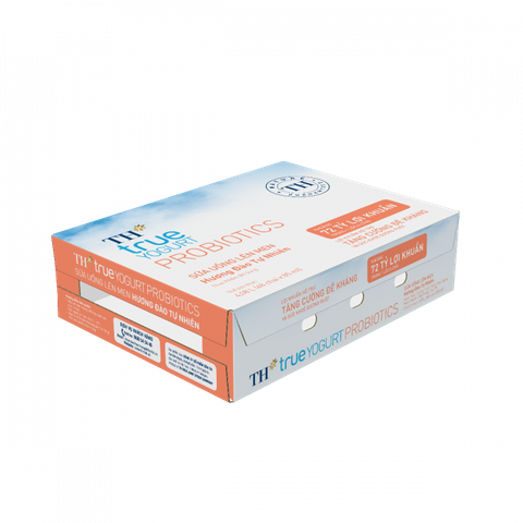  Thùng 48 hộp Sữa Uống Lên Men Hương Đào Tự Nhiên TH true YOGURT PROBIOTICS 85 ml 