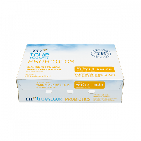  Thùng 48 hộp Sữa Uống Lên Men Hương Dứa Tự Nhiên TH true YOGURT PROBIOTICS 85 ml 