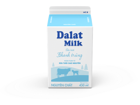  Sữa Tươi Thanh Trùng Nguyên Chất Dalat Milk 450ml 