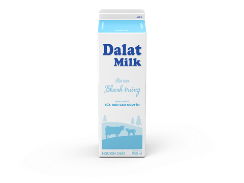  Sữa Tươi Thanh Trùng Nguyên Chất Dalat Milk 950ml 