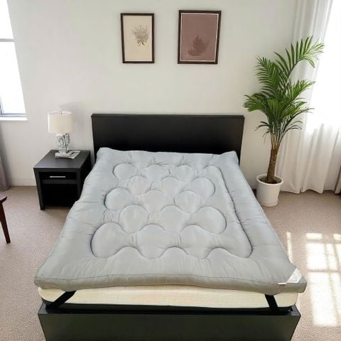 TOPPER LÓT NỆM MÀU XÁM
