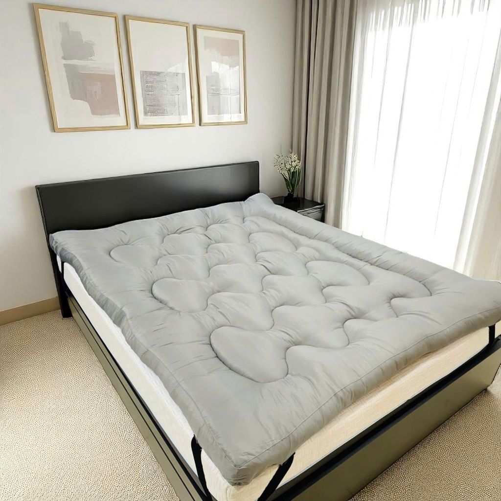 TOPPER LÓT NỆM MÀU XÁM