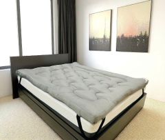 TOPPER LÓT NỆM MÀU XÁM