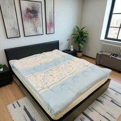 TOPPER LÓT NỆM MODAL HOA XANH