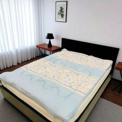 TOPPER LÓT NỆM MODAL HOA XANH