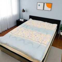 TOPPER LÓT NỆM MODAL HOA XANH