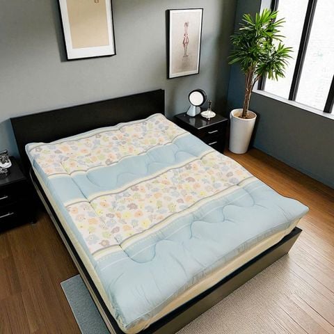 TOPPER LÓT NỆM MODAL HOA XANH