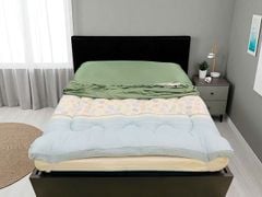 TOPPER LÓT NỆM MODAL HOA XANH